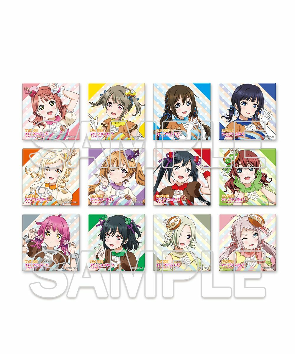 預購-『LoveLive！虹咲學園學園偶像同好會』 集換式方形徽章 Let's にじパフェ！ Ver. 盲盒販售 隨機出貨【日本進口精品】