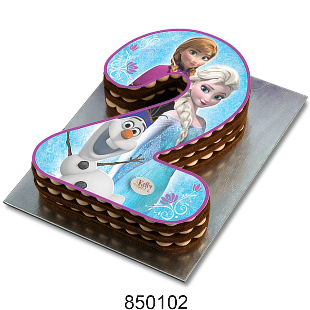 No. 2 Frozen Edible Image Cake