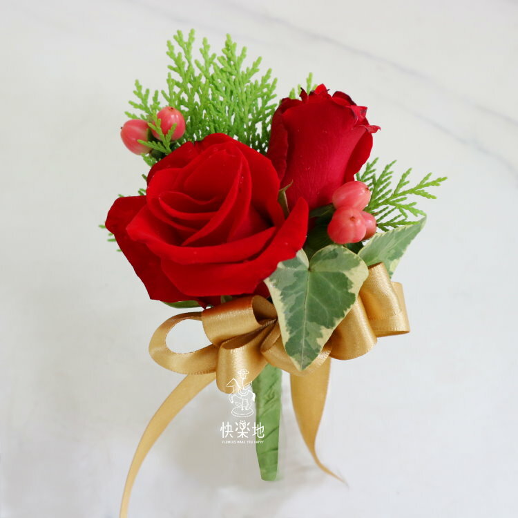 紅燦✵玫瑰花胸花  AF241208