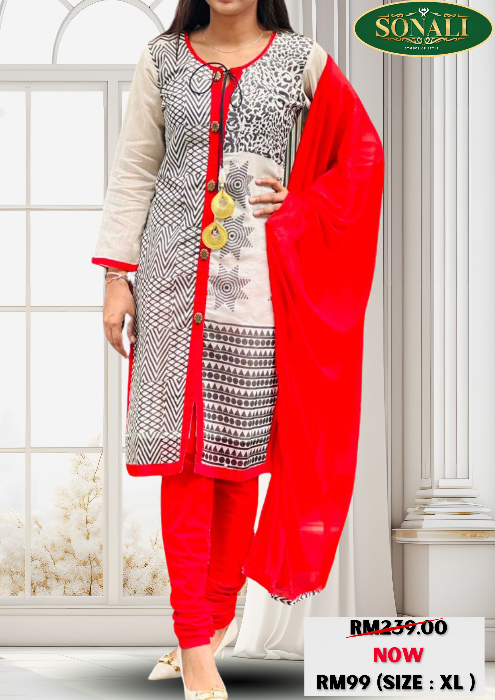 Sonali Premier Quality SALWAR KAMEEZ Suits / Dress Sets / Kurti Set - Size (XL) - Color & Style Refer Images