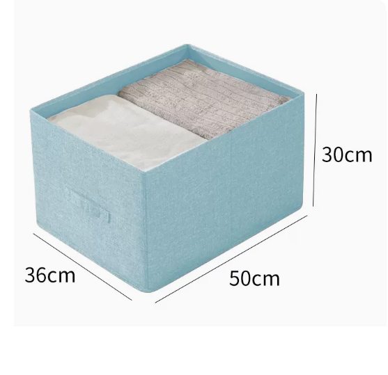 新款抽屜式衣櫃收納箱（淺藍色53升（50*36*30cm））