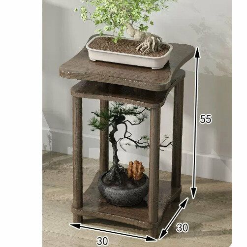 New wooden floor-standing flower stand (Xinlanchen No. 1 [walnut color trumpet])