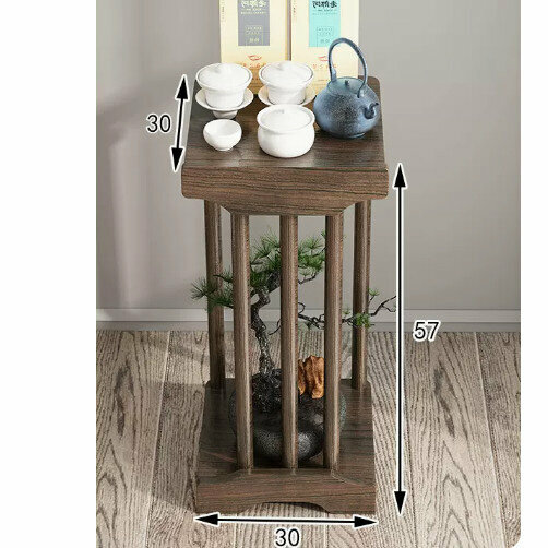 New wooden floor-standing flower stand (Xintianchen No. 1 [walnut color trumpet])