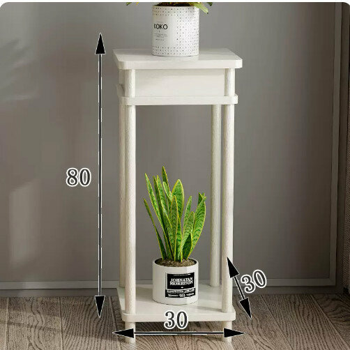 New wooden floor-standing flower stand (wooden flower stand [white] [large size])