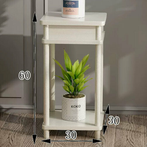 New wooden floor-standing flower stand (wooden flower stand [white] [medium size])