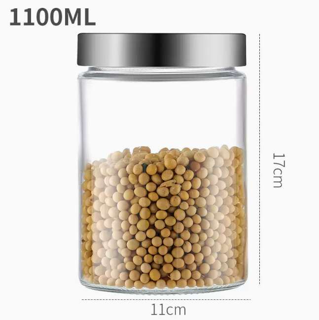 新款玻璃密封罐（圓形玻璃密封罐【1100ML】）