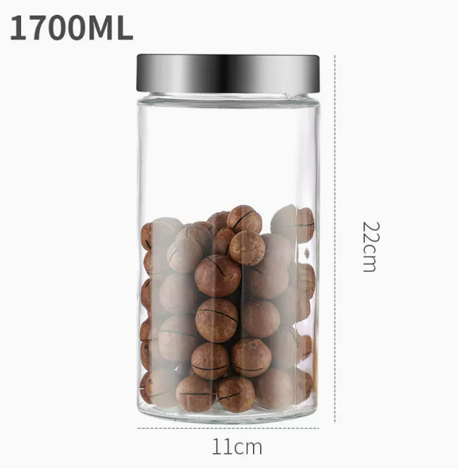 新款玻璃密封罐（圓形玻璃密封罐【1700ML】）