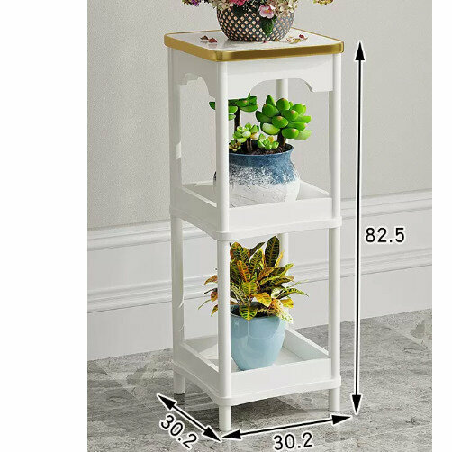 New wooden floor-standing flower stand (French style [Nordic white] [large size])