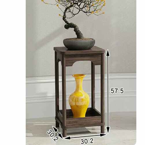 New wooden floor-standing flower stand (French style [walnut color] [small size])