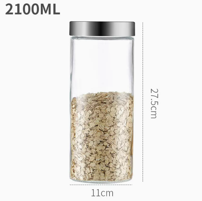 新款玻璃密封罐（圓形玻璃密封罐【2100ML】）