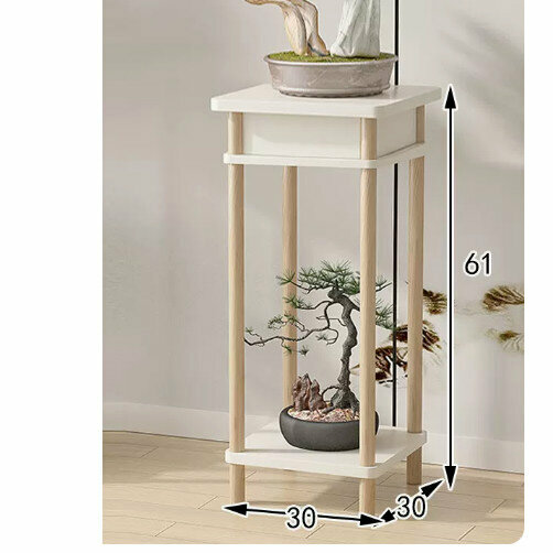 New wooden floor-standing flower stand (retro flower table [Nordic style] (medium size))