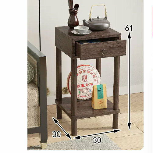 Hot selling wooden floor-standing flower stand (wooden top flower stand [walnut color] [small size])