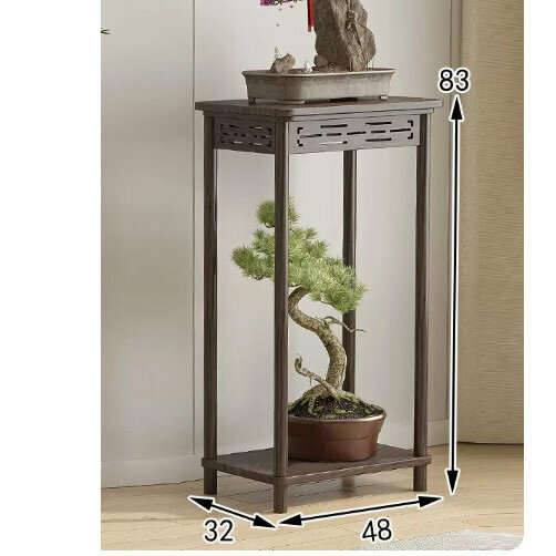 Hot selling wooden floor-standing flower stand (wooden carved flower stand [walnut color] [extended size])