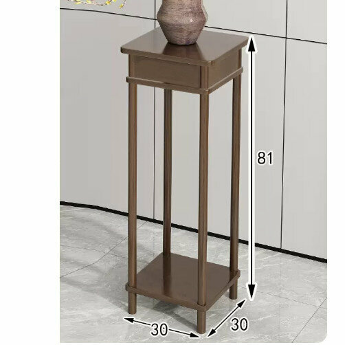 Hot selling wooden floor-standing flower stand (retro flower table [walnut color] (large size))