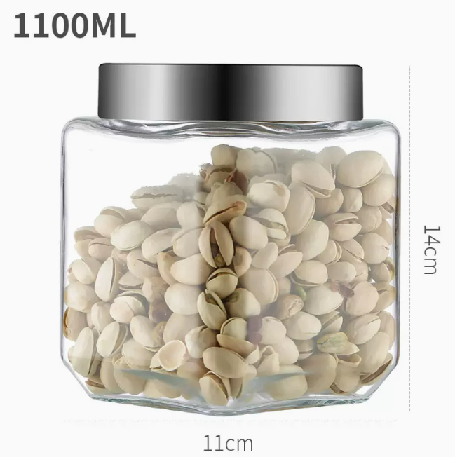 熱賣玻璃密封罐（方形玻璃密封罐【1100ML】）