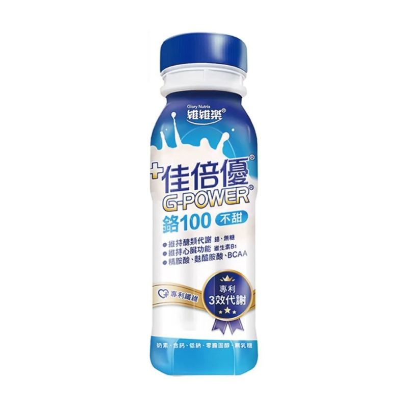【佳倍優】鉻100不甜配方237ml/瓶 24瓶/箱