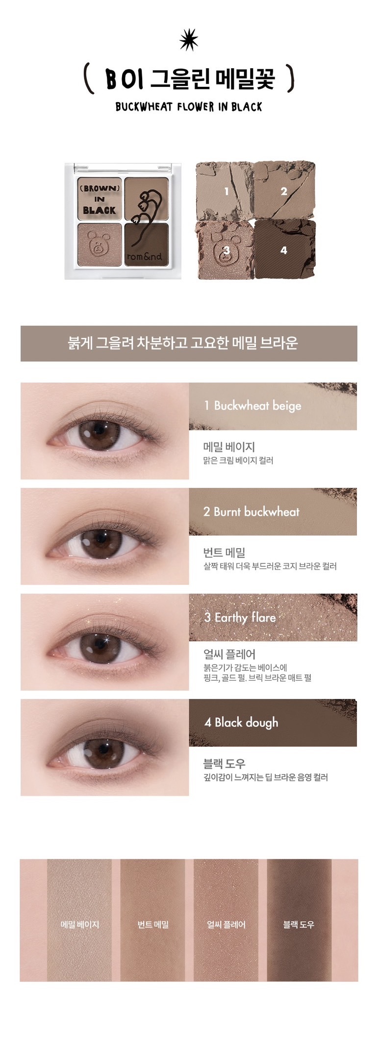 📦預購 Romand x INAPSQUARE-四色眼影盤