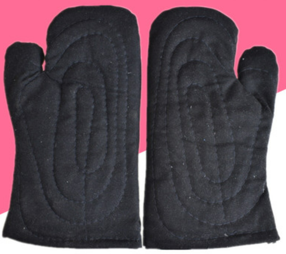 Hot sale 2 anti-scalding, wear-resistant and heat-insulating thickened gloves (black) (size: 35CM *20CM * 17CM)