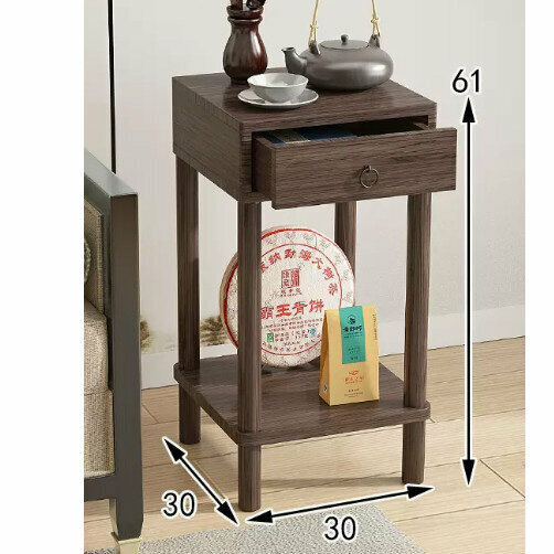 Hot selling wooden floor-standing flower stand (wooden top flower stand [walnut color] [small size])