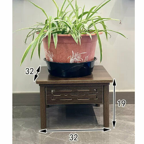 Hot selling wooden storage rack (antique carving [walnut color] [height 20cm])