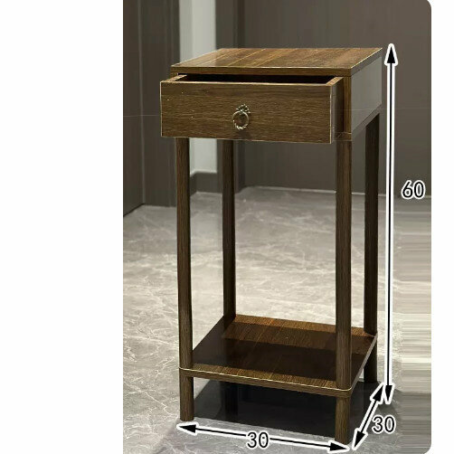 Hot selling wooden storage rack (Chinese style flower table with drawers [walnut color] [small size])
