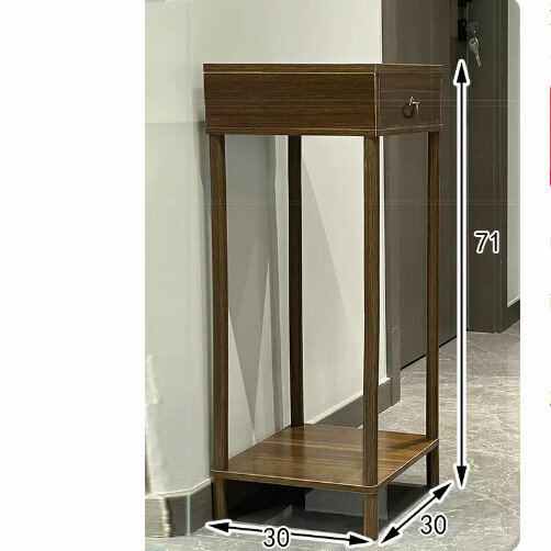 Hot selling wooden storage rack (Chinese style flower table with drawers [walnut color] [medium size])