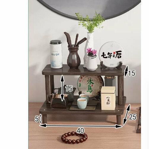 Hot selling wooden storage rack (desktop tea rack 2-40)