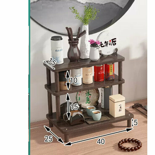 Hot selling wooden storage rack (desktop tea rack 3-40)