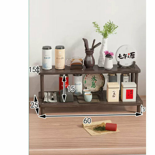 Hot selling wooden storage rack (desktop tea rack 2-60)