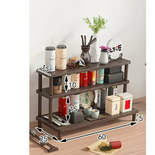 Hot selling wooden storage rack (desktop tea rack 3-60)