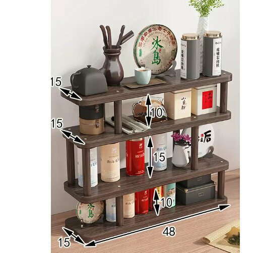 Hot selling wooden storage rack (desktop type architrave rack four layers)