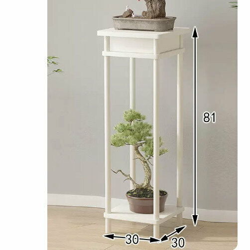 Hot selling wooden floor-standing flower stand (retro flower table [white] (large size))