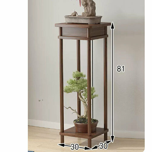 Hot selling wooden floor-standing flower stand (retro flower table [walnut color] (large size))