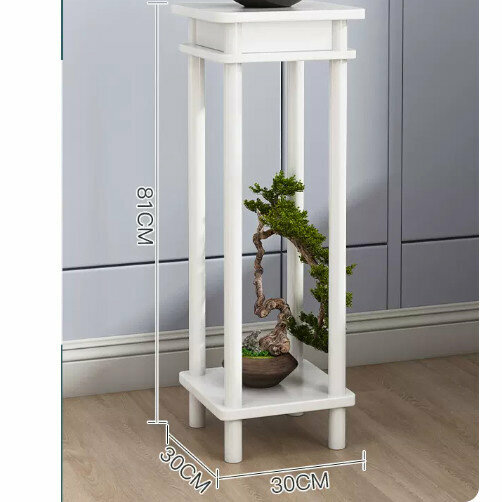 Hot selling wooden floor-standing flower stand (retro flower table [white] (large size))