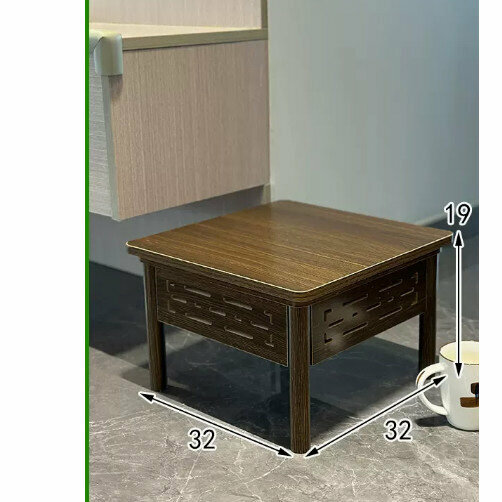 Hot selling wooden floor-standing flower stand (antique carving [walnut color] [height 20CM])