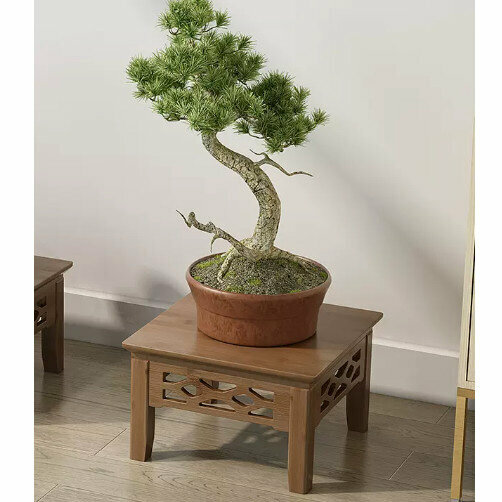 Hot selling wooden floor-standing flower stand ([pure bamboo] exquisitely carved flower stand [30x30] small size)