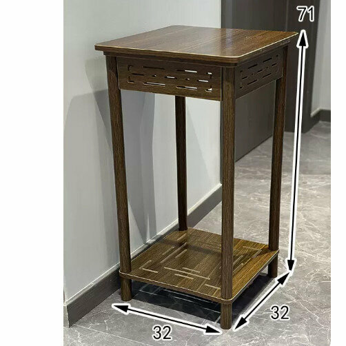 Hot selling wooden floor-standing flower stand (antique carving [walnut color] [medium size])
