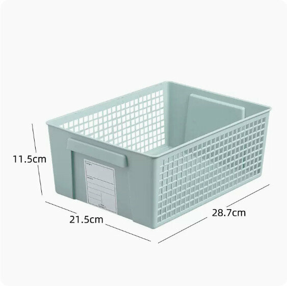 Hot selling rectangular plastic storage basket for debris (large blue)