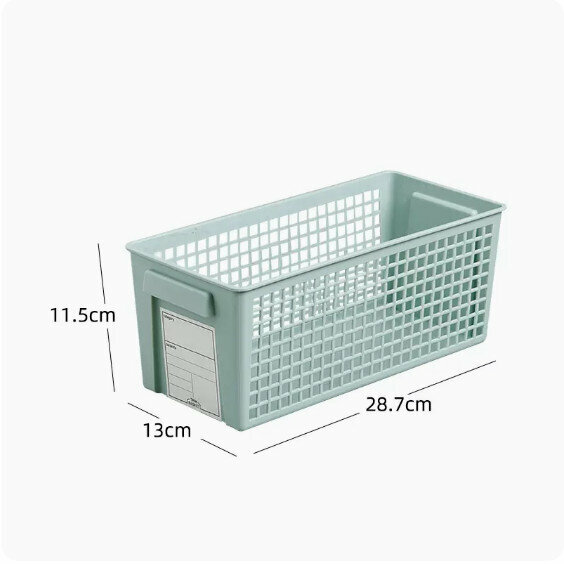 Hot selling rectangular plastic storage basket for debris (small blue)