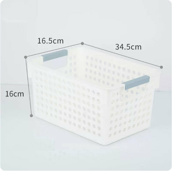Hot selling plastic sundries storage basket (white large size)