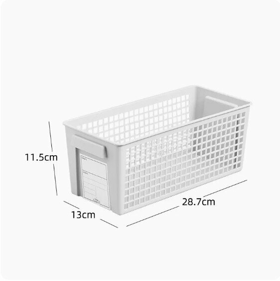 Hot selling rectangular plastic storage basket for debris (small white)