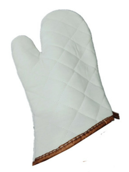 Popular 2 pieces of heat-insulating and high-temperature-resistant thickened gloves (white) (size: 22CM*16CM)