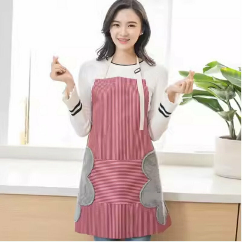 Popular household hand-wiping kitchen apron [red]