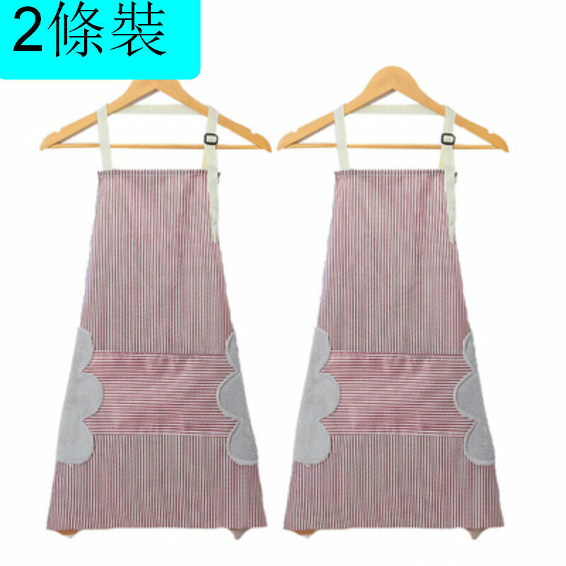 Hot style [2 pack] household hand-wipe kitchen apron [brown]