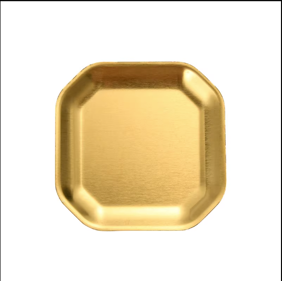Hot style golden stainless steel steamer dish (octagonal dish) (Specifications: small - extra large) (please contact customer service to confirm the delivery size after placing the order)