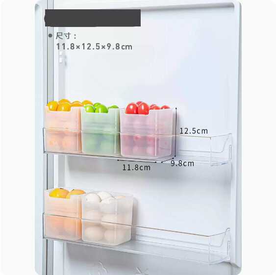 Hot style [5-pack] refrigerator side door storage box (small size [for 2-layer side door refrigerator])