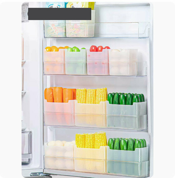 Hot push refrigerator side door storage box (6 pcs small size + 6 pcs large size [for double-door refrigerator])