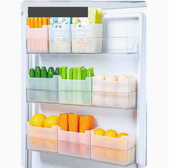Hot push refrigerator side door storage box (3 small size + 6 large size [for double door refrigerator])