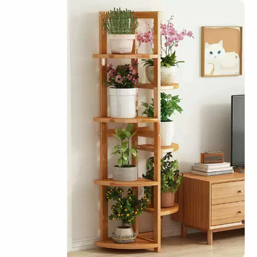 Hotly recommended wooden floor-standing flower stand (bamboo art solid bamboo board flower stand 7 layers)