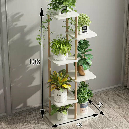 Hotly recommended wooden floor-standing flower stand (Nordic No. 2 flower stand, 6 layers)